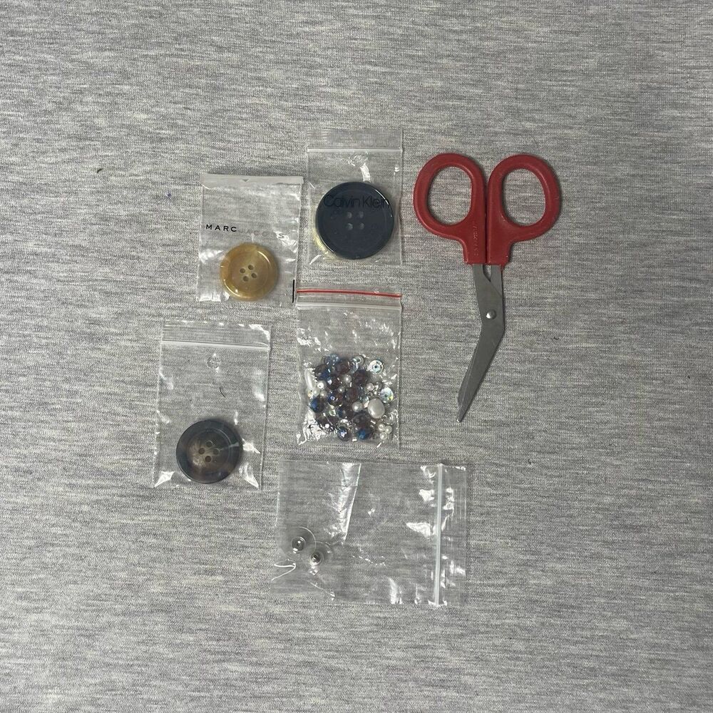 Marc Jacobs & Calvin Klein Buttons Beads & Scissors Mixed 6 PCS. Set